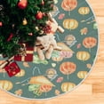 thumbnail image 5 of GZHJMY Thanksgiving Tree Skirt Pumpkin Xmas Tree Skirt Floor Door Round Mat Decorations for Holiday Party Home Christmas Day Ornaments, 35.4", 5 of 6