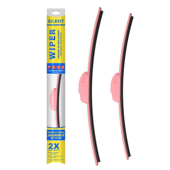 Windshield Wiper Blades Replacement for 2018-2025 Jeep Compass,2018-2025 GMC Terrain,2018-2024 Chevrolet Chevy Equinox OEM Quality Premium All-Seasons Pink Wiper blades Set - 24" 18"(Pack of 2)