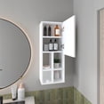 thumbnail image 4 of FM FURNITURE Two Wall-Mounted Bathroom Cabinet with Open an Closed Storage White, 4 of 6