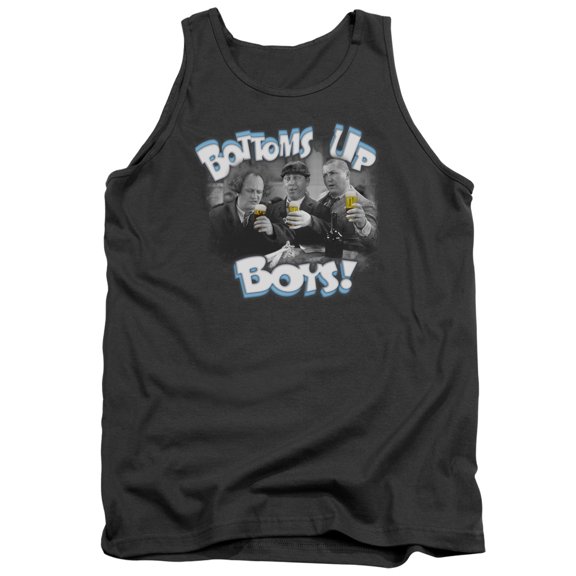 Three Stooges Bottoms Us Adult Tank Top Charcoal