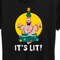 thumbnail image 3 of SpongeBob SquarePants - Patrick It's Lit - Women's Lightweight French Terry Pullover, 3 of 6