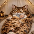 thumbnail image 4 of AUQ 2026 New Cute Cat Sleeping Bags for Adults Kids Boys Backpacking Hiking Camping Microfiber Liner,70X32" Winter Cold Warm Weather 4 Seasons Indoor Outdoor Use,Lightweight and Waterproof,Warm Gifts, 4 of 4