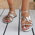 thumbnail image 5 of Sandalias De Mujer Clearance, Xunlbb Large Butterflys Flat Bottom Slippers Women Wearing Beach Sandals(Silver,Size:42), 5 of 8