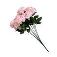 thumbnail image 3 of Ramo de novia de boda de flor de rosa artificial de 10 cabezas, ramo de flores de simulación de oficina en casa, rosa falso, rosa claro Noticed HA7036-03B, 3 of 5