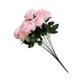 thumbnail image 3 of Ramo de novia de boda de flor de rosa artificial de 10 cabezas, ramo de flores de simulación de oficina en casa, rosa falso, rosa claro sidaley HA7036-03B, 3 of 5