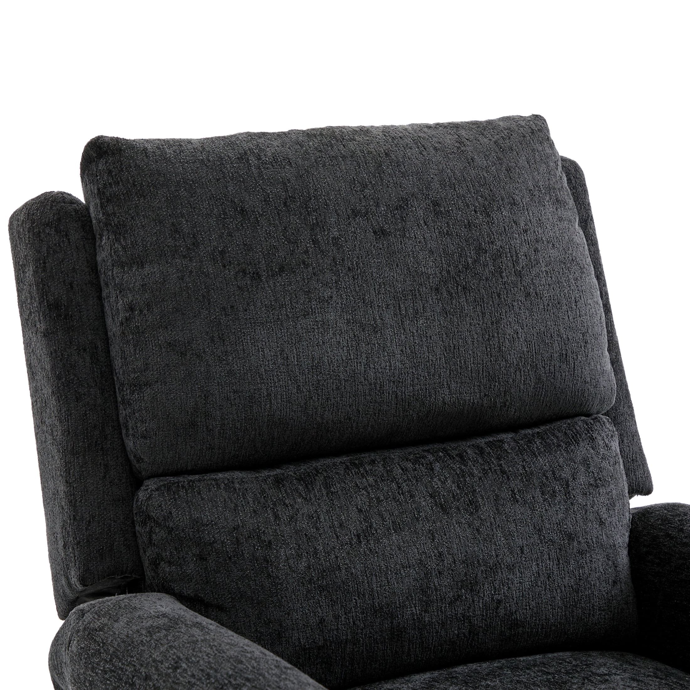 Christopher Knight Home Manual Recliner Chair with Massage, Swivel Rocker, Side Storage Pocket, Black