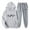 Gray womens outfit sets, variant on Usmixi Hoodies Sets for Women Womens Hooded Sweatshirt Lounge Sets Fashion ECG Print 2 Piece Outfit Sets Plus Size Drawstring Jogger Sweatpant Sweatsuits Set with Pocket Holiday Deals