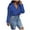 Blue, variant on Lindreshi Cardigan Sweaters for Women Plus Size Fashion Women Stand-up Collar Cardigan Down Jacket Outerwear Padded Coat