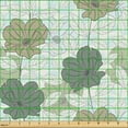 thumbnail image 2 of Ambesonne Floral Fabric by the Yard Upholstery, Colorful Roses and Leaves, 2 Yards, White Laurel Green, 2 of 5