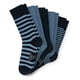 thumbnail image 4 of SCHIESSER Calcetines para hombre, paquete de 5 - «Bluebird», mezcla de algodón, lisos/estampados Azul/rayas 39-42, 4 of 4