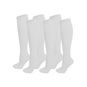 White 6 Pack Bundled Lot Knee High Socks For Women