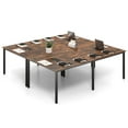 thumbnail image 1 of Costway 2 PCS 95" x 48" Large Meeting Table Seats up to 10 People 2 Cable Grommets for Office Brown, 1 of 8