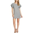 thumbnail image 1 of 1.STATE Vestido tipo jersey de rizo francés para mujer, gris, pequeño, 1 of 2