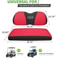 thumbnail image 6 of 10L0L Golf Cart Seat Covers Set Fit Club Car Precedent & Yamaha, Washable Polyester Seat Cover Red - Large Size, 6 of 7