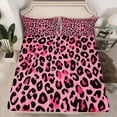 thumbnail image 2 of Homewish Cheetah Print Full Size Sheets 4-Piece for Female Men Adults,Jungle Animal Leopard Breathable Bed Sheets,Woodland Wildlife Lightweight Sheet Sets,Ultra Soft Home Decor, 2 of 7