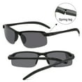 thumbnail image 4 of Huepoe 1/2PCS Polarized Sunglasses UV400 Protection Retro Rimless PC Lens Lightweight Unisex for Day/Night Outdoor, 4 of 7
