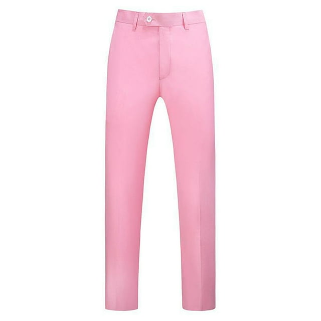 XDZJLR Pantalons pour Hommes Décontractés Classiques Pliage Tête Plate Chinos Mature Jambe Droite
