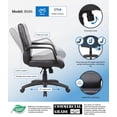thumbnail image 3 of Scranton & Co Mid Back Executive Office Chair in Leather Plus, 3 of 7