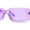 Purple, variant on Womens Pop Color Rounded Mod Narrow Rectangle Plastic Sunglasses Green