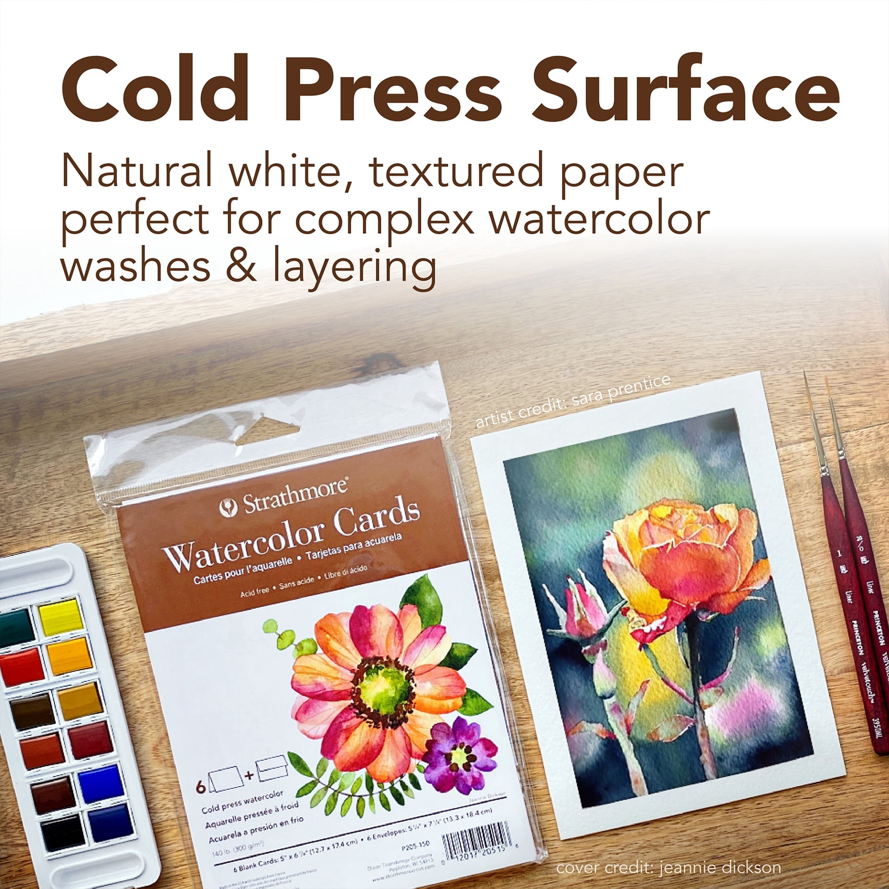 Strathmore Watercolor Cards, 5in x 7in, 50/Pkg.