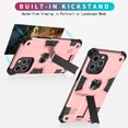 thumbnail image 3 of For iPhone 12 Pro (Camera Punch) Motor Magnetic Ring Kickstand Hybrid Case Cover - Rose Gold, 3 of 6