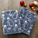 thumbnail image 3 of Toalla SKL Home Invierno Navidad Muñecos de Nieve 2pz Azul 41x66 cm, 3 of 6