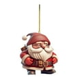 thumbnail image 1 of Fiudx Colgante de Papá Noel, Impresión a Doble Cara, Decoración Acrílica, Adorno para Árbol de Navidad, Accesorio para Funda de Coche, Alegría Festiva, Regalo Especial, 1 Colgante Por Juego, 1 of 2