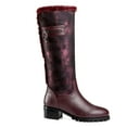 thumbnail image 3 of Ferwind Women's Shearling Winter Boots Slouch Suede Shaft Knee-High Adult Burgundy 12, 3 of 9