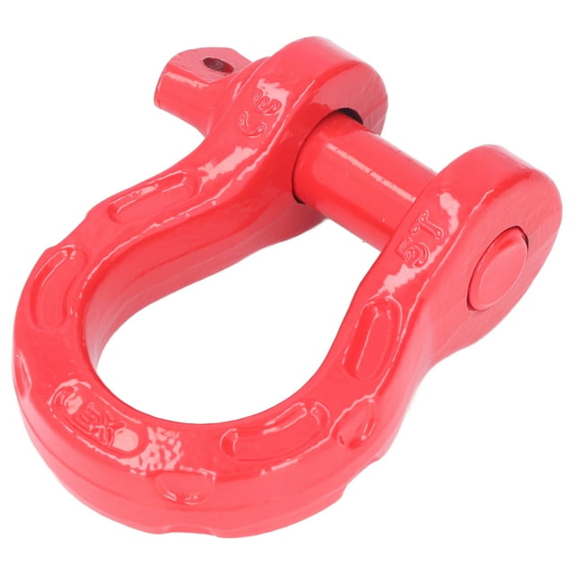 Manille à Anneau en D pour Treuil, Chape de Remorquage en Acier à Goupille de 7/8 Po Multifonction 19T/41000lbs Résistance à la Rupture Universelle pour VTT pour UTV Rouge,Noir