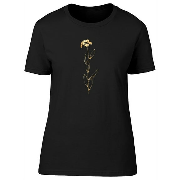 A Single Yellow Flower T-Shirt Women -Image by Shutterstock, Female Medium