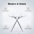 thumbnail image 2 of Atumcto 35.4" Round Glass Dining Table, Modern Glass Top Table with Chrome Metal Legs, Small Dining Table for 2-4 People, Kitchen or Cafe, 2 of 8