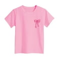 thumbnail image 6 of Gubotare T Shirts for Toddler Girls Girls' Basic Short Puff Sleeve Round Neck T Shirt (Pink,Size 3-4 Years), 6 of 6