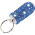 thumbnail image 2 of Bling Pill Container Portable Pill Bottle Case Pill Holder Keychain Medicine Holder Mini Size Waterproof and Light Weight for Outdoor Camping Traveling (Light Blue), 2 of 5