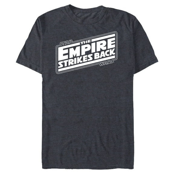 Star Wars The Empire Strikes Back Angled Movie Logo - Short Sleeve Blended T-Shirt for Adults - Customized-Navy Heather