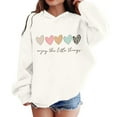 thumbnail image 5 of WOYY Toddler Girls Fleece Hoodie Hearts Print Hooded Sweatshirt Pullover Top, Sizes 4-5T, 5 of 8