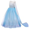thumbnail image 2 of Disfraz de princesa Elsa de Frozen 2 para niña, disfraz de fiesta, vestido elegante, 2 of 3
