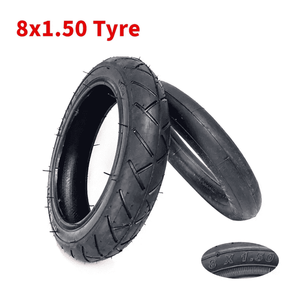 8 Inch 8x1.50 Inner Tube And Outer Tire Set, Rubber Replacement For Tricycle, handcart, Electric Or Mountain Scooter, Smooth Ride And Easy Installation F(Set/)