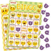 FANCY LAND Emotion Bingo MMF7Game for Kids 24 Players 8 Designs Multi Color Birthday Holiday School Activity Party Game Supplies