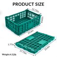 thumbnail image 2 of QinaQin Caja plegable de almacenamiento de 52 L, tipo milk crate de plástico reforzado, diseño colapsable y multiusos para garaje, cocina, oficina y organización diaria, 2 of 7