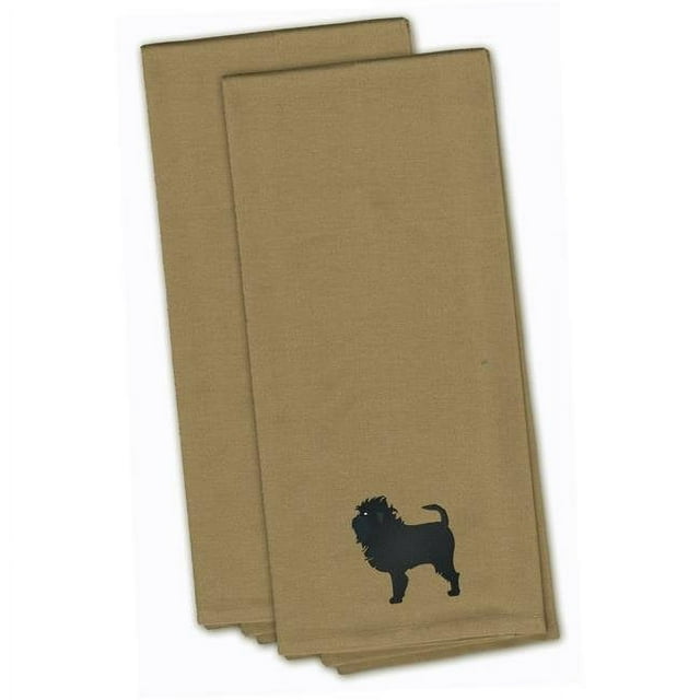 Carolines Treasures BB3448TNTWE Serviette de Cuisine Brodée Tan - Lot de 2