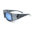 thumbnail image 3 of Polarized Colorful Mirror Lens 62mm Rectangle Fit Over Sunglasses Over Glasses Slate - Blue Mirror, 3 of 4