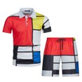 thumbnail image 4 of Birdeem Ensembles de Survêtements pour Hommes 2 Pcs Ensembles d'Été Chemise de Mode Manches Courtes et Shorts Ensemble Col Rabattu, 4 of 7