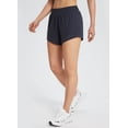 thumbnail image 3 of BALEAF Women's Running Shorts 4" Quick Dry High Waisted Athletic Workout Shorts with Liner Zipper Pocket Dark Grey M, 3 of 7