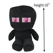Minecraft Sitting Enderman Plush Stuffed Toy, Black, 9.8 Tall