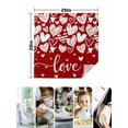 thumbnail image 5 of Red Love Valentines Cloth Napkins Washable Set of 2, White Love Heart Reusable Dinner Table Napkins Cloth Bulk for Weddings Kitchen Restaurants Hotel Events Parties 20 x 20 Inch, 5 of 9