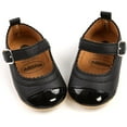 thumbnail image 3 of Baby Girl Shoes Non Slip Soft Sole PU Leather Infant Toddler Mary Jane Flats First Walker Crib Dress Oxford Shoes 3-18 Months, 3 of 7