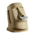thumbnail image 1 of Caja porta pañuelos Moai creativa, dispensador de fundas decorativas, papel facial de Pascua Beige, 1 of 8