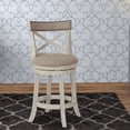 thumbnail image 6 of Benjara Curved X Shaped Back Swivel Counter Stool w/ Padded Seating- White, 6 of 6