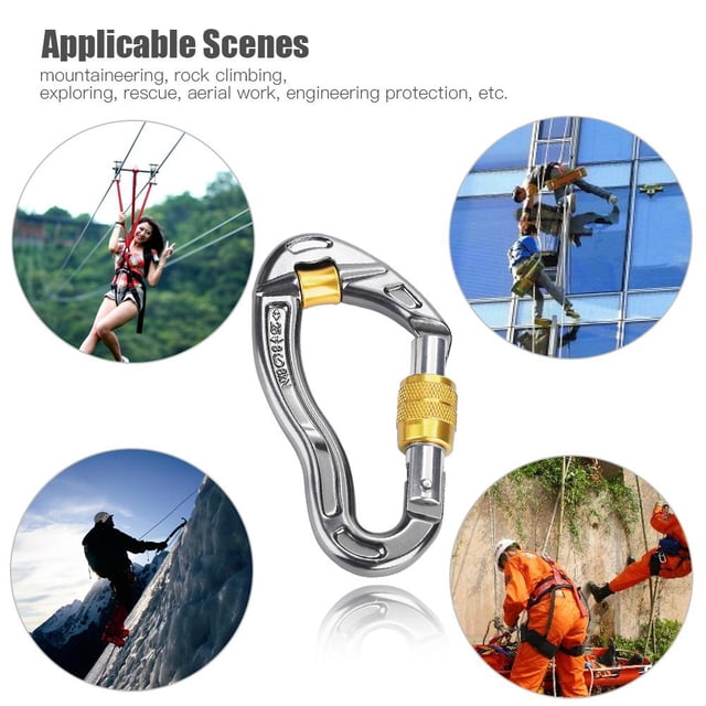 Mosquetón De Alpinismo, Equipo De Rescate Mosquetón De Escalada Resistente, Para Alpinismo De Escalada En Roca ANGGREK Otros