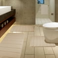 thumbnail image 6 of 3 Pcs Memory Foam Bath Mats Soft Absorbent Bathroom Rugs,Machine Washable Easy to Clean,Light Brown, 6 of 9